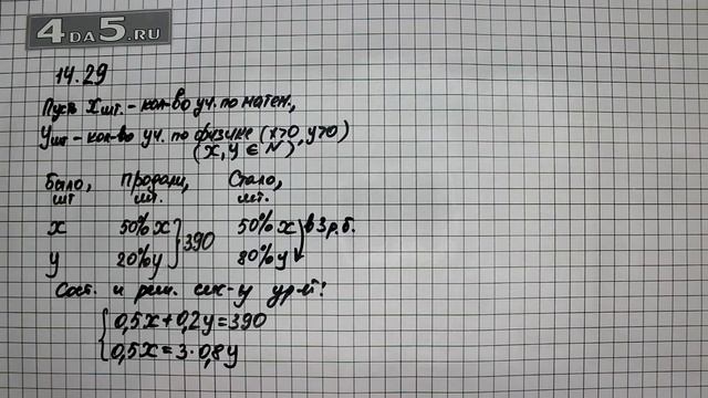 Упражнение 14.29. Алгебра 7 класс Мордкович А.Г. смотреть онлайн