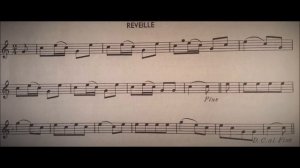 REVEILLE & ASSEMBLY Bugle Calls on Trumpet [Army Wake Up Trumpet]