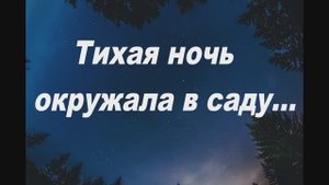 ТИХАЯ НОЧЬ ОКРУЖАЛА В САДУ