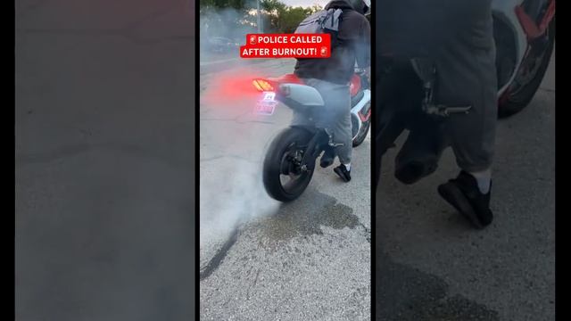 POLICE CALLED AFTER DOING A BURNOUT?! ?? #gsxr #suzuki #burnout #sportbike #600 #motorcycle