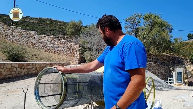Сито для песка на старой бетономешалке