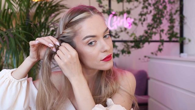 2-MIN ROMANTIC HALF UP HAIRSTYLE TUTORIAL | КРАСИВОЕ И ПРОСТОЕ ПЛЕТЕНИЕ У ЛИЦА смотреть онлайн