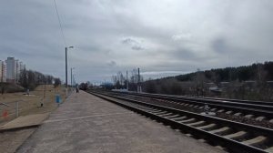 Прибытие дизель-поезда ДДБ1 сообщением Орша - Витебск на ст. Лучеса