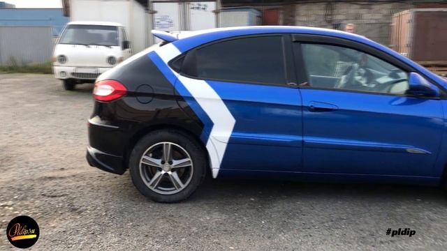 Трех цветная покраска жидкой резиной под глянцевый лак смотреть онлайн