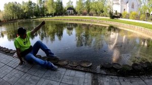 Рыбалка в Москве. На рыбалку перед работой и в обед. Пруд зеленка -    ротан, карась. Работа и хобб