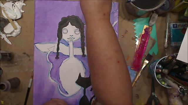 Toilet Paper for Texture AND Where I have been #mixedmediaarttutorials #kellydonovan #plaidcrafts смотреть онлайн