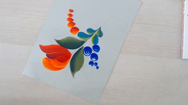 Цветы и ягоды - яркая, летняя роспись. Рисует художник Зинаида Голубева смотреть онлайн