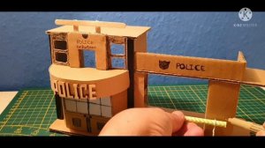 How to make a Police Station from cardboard.