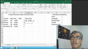 Curso de Excel 2016 Básico - Criando Fórmulas Simples