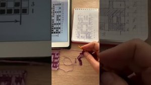 Мозаичное вязание крючком без отрыва нити "Воздушные петли" // Inset mosaic crochet