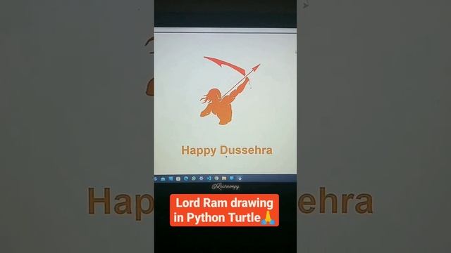 Lord SRI RAM drawing in python turtle | Happy Dussehra using Python | Learnonpy |
