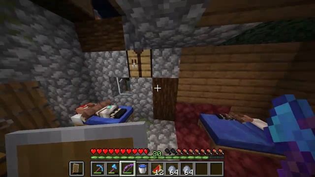 Minecraft  выживание ДОБЫВАНИЕ ДЕРЕВА И ПРОКАЧКА ЖИТЕЛЕЙ