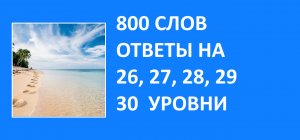 Словесная игра 800 слов ответы 26, 27, 28, 29, 30 уровни