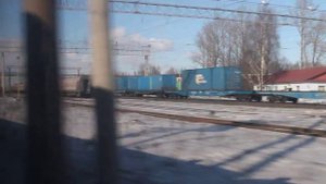 Вид из окна поезда. Подъезжая к Санкт-Петербургу. 24 марта 2013 г.