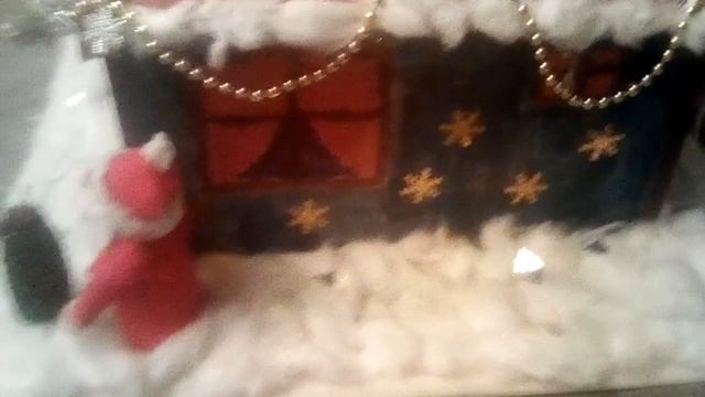 новогодняя поделка в школу домик деда мороза СВОИМИ РУКАМИ смотреть онлайн