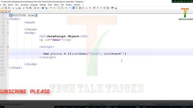 JavaScript objects | Object in JavaScript | JavaScript tutorial | Part - 10