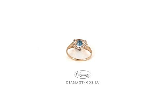 Золотое кольцо (Арт. 714516) с Лондон Блю Топазом смотреть онлайн