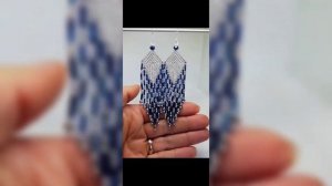 Длинные сережки из бисера полное видео уже на канале #бисероплетение #beadwork