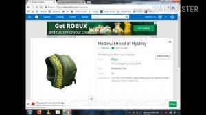 HOW TO GET MEDIVAL HOOD OF MYSTERY ON PC | Roblox