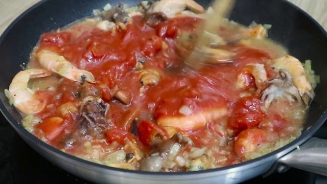 Самая вкусная паста с морепродуктами за несколько минут! смотреть онлайн