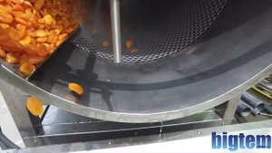 Линия производства сухофруктов от Bigtem. Товарная подготовка - мойка, сортировка, сушка кураги.