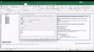 How to Split Cell Contents Base on Carriage Returns in Excel