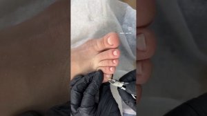 Классический педикюр. Обрезной.