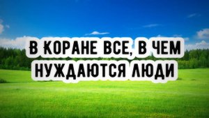 В Коране все, в чем нуждаются люди || Абу Умар Ас-Сыям