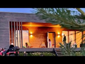 Одноэтажный дом 120 м2 для семьи #домсплоскойкрышей #домспанорамнымиокнами #каркасныйдом #проектдома