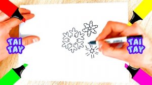 Как нарисовать СНЕЖИНКУ легкие рисунки