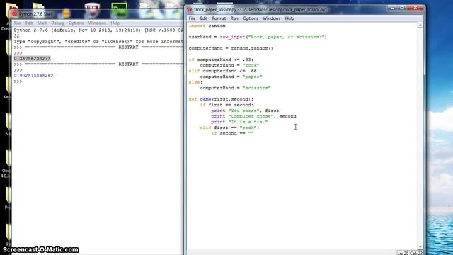 Fun with Python - Rock, Paper, Scissors