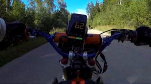 Максимальная скорость питбайка Kayo Evolution 125 после замены ведущей звезды