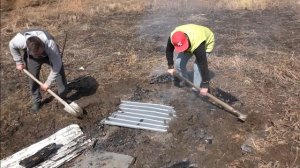 Зажарили целого барана в яме! Отметил день рождения!