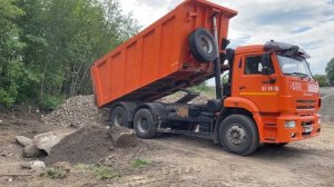 Щебень в Барнауле. Доставка самосвалом КАМАЗ 6520