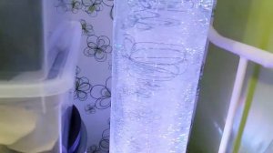 Заливаем пузырьковую колонну водой