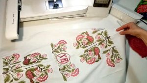 Пасхальный рушник.  Вышивка гладью . Машинная вышивка.