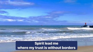 Oceans (Where Feet May Fail) • with Lyrics & ocean background •Hillsong United