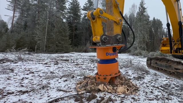 Едем на болотоходе Лесник сверлить пни/ Экскаватор JCB 205 с измельчителем пней DIPPERFOX 850PRO