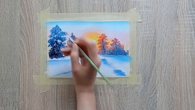Как нарисовать домик в деревне зимой. Рисуем картину зима. Зимний пейзаж рисунок легкий