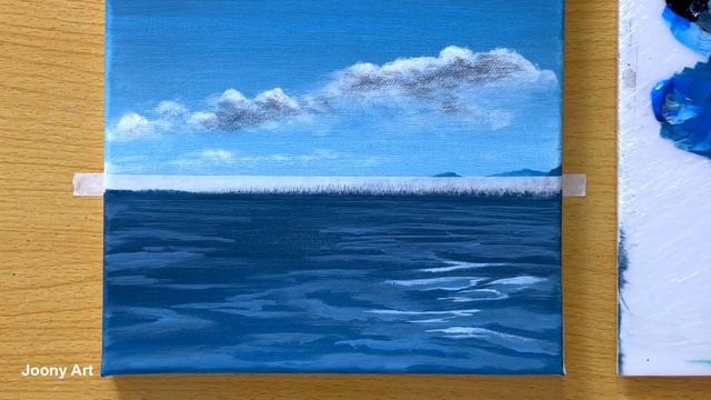 Sunrise Seascape  Acrylic Painting  STEP by STEP - 272