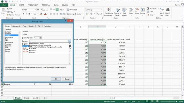 Online Excel - Formatting Worksheets - Part 3