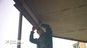 Металлопластиковое раздвижное остекление лоджии, система Slidors