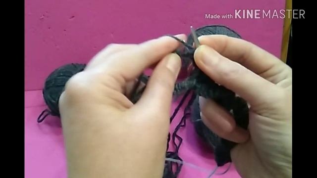МК вязания 2 мужских шапочек без швов в технике 