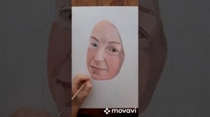 Портрет акрилом. Картина акрилом. Рисунок на холсте.