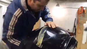 Как выпрямить бампер феном