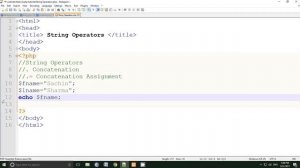 php tutorial in hindi part 13 String Operator in PHP