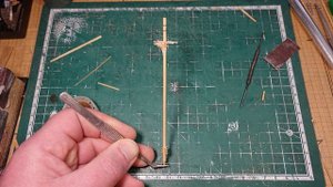 Sailboat handmade 4: "Masting of model in 15 minutes".( Парусник хендмейд 4 "Рангоут за 15 минут.).