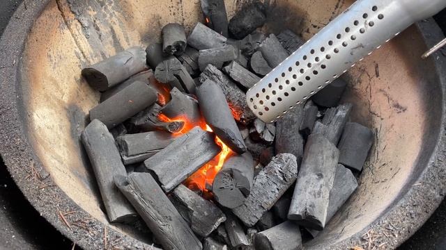 Разжигаем угли в керамическом гриле электрическим розжигом за 1,5 мин. - воспламенитель Diamond Egg