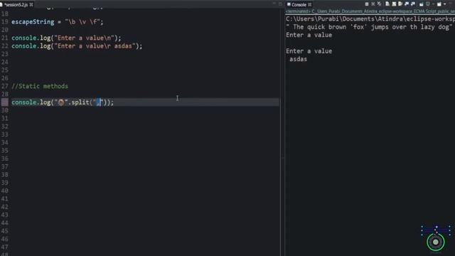 JavaScript Text Processing: Static method, Special Characters and Unicode