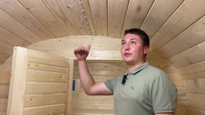 Видео обзор бани бочки квадро 6 м